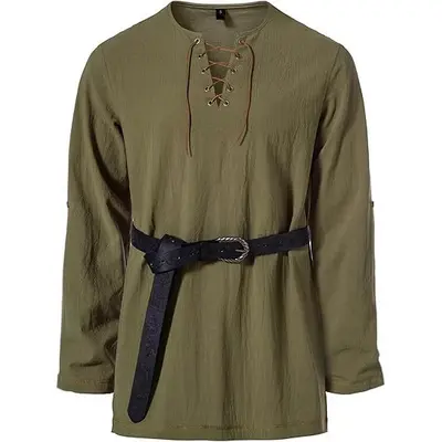 Men's Henley Long Sleeve Shirt, Hippie Style, Beach