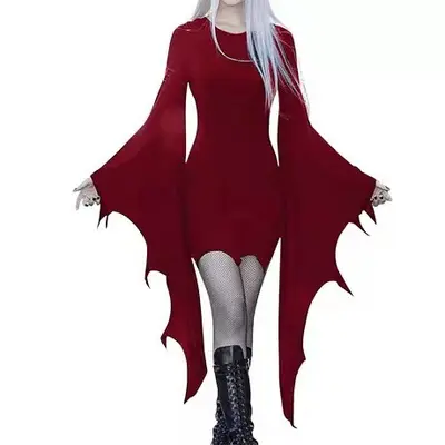Women's Strappy Dress, Christmas and Halloween Vampire Party Costume, Customizable