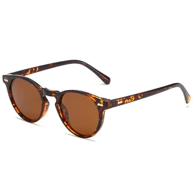 3331 Polarized Retro Round Frame Sunglasses for Men and Women, Anti-Blue Light - 12