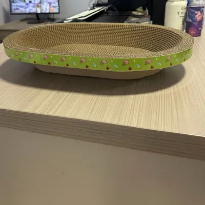 Extra-Large Oval Cat Scratcher Board, High-Density Corrugated Cardboard - 2