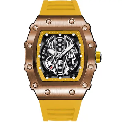 ZIDO Quarzuhr Herren, Sportmodell, Fassform, durchbrochenes Design - 12