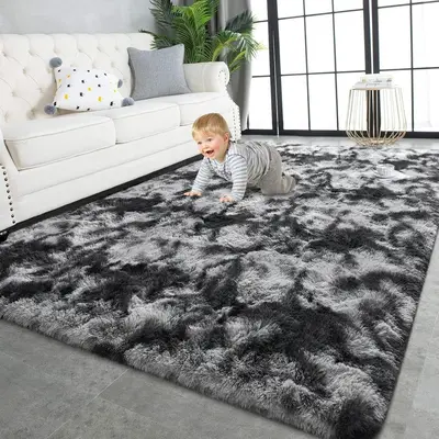 Long Plush Bedroom Bedside Rug, Thickened Soft Carpet for Room - 10