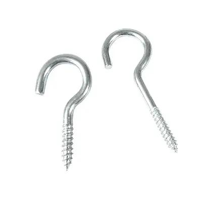 Open-Eye Self-Tapping Screw, Question Mark Hook, Plastic-Coated Cup Hook - 11
