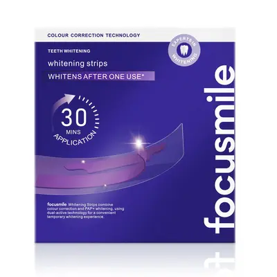 跨境新款 V34紫色牙贴Whitening Strips美白牙贴亮白去黄炫白牙贴