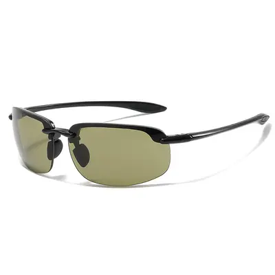Men's Polarized Sunglasses Metal Frame Retro Driving and Cycling Style - 6