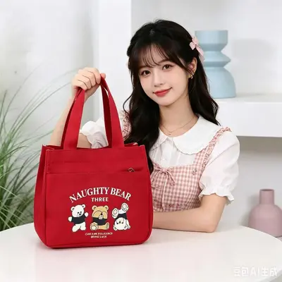 Canvas-Lunchbag, Mami-Tasche, Handtasche für den Alltag