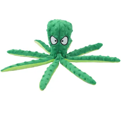 Plush Octopus Squeaky Dog Toy, Chew-Resistant - 6