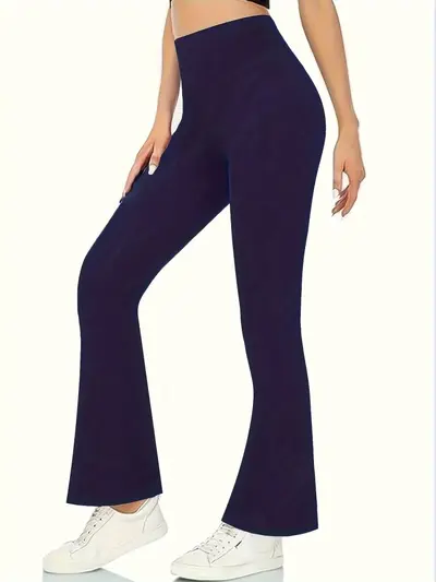 Women's high-waist flared yoga pants, high elasticity, body-shaping - 9