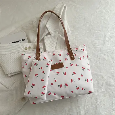 Large Capacity Printed Women's Tote Bag, Daily Single Shoulder Bag - 9