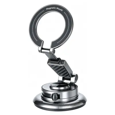 Split-Type Car Phone Holder, Vacuum Suction, Rotating Folding Metal Magnetic Mount - 6