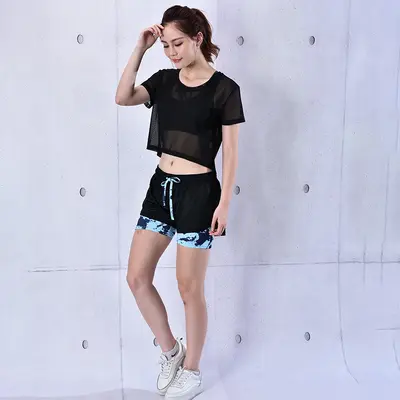 四季款瑜伽服五件套女速干衣专业健身运动瑜伽服套装厂家生产批发