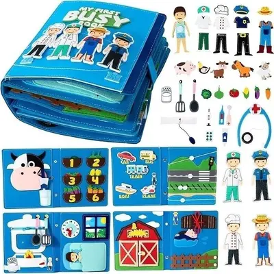 Felt Tear-Off Learning Book for Babys, Farm Animals - 11