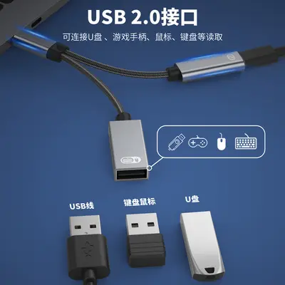 Sınır ötesi iki'si bir arada çok fonksiyonlu adaptör 60w hızlı şarj tip-c - USB OTG adaptör Apple 16 için uygun