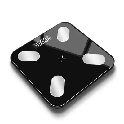 Baolan Intelligente Bluetooth-Körperfettwaage, lichtbetrieben, Sprachausgabe, App