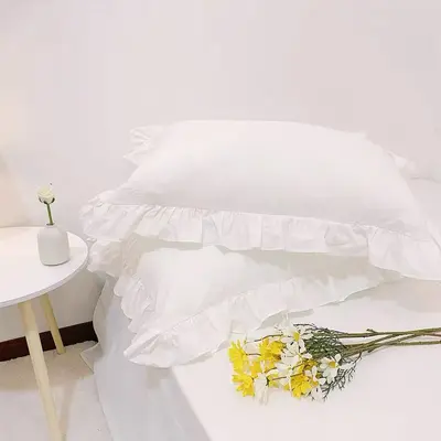 Ruffled Lace Pillowcase, Single and Double Size - 6
