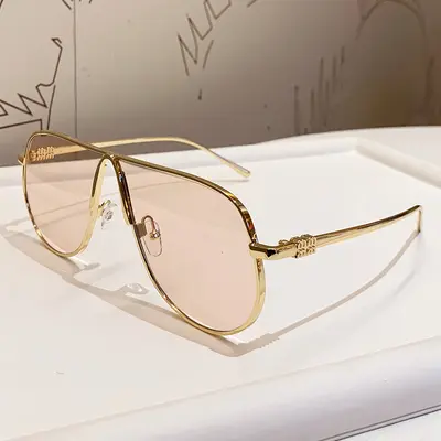 Large-Frame Metal Toad Sunglasses, Versatile Fashion Street Style - 10