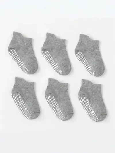 Anti-Slip Silicone Dot Cotton Boat Socks for Kids
