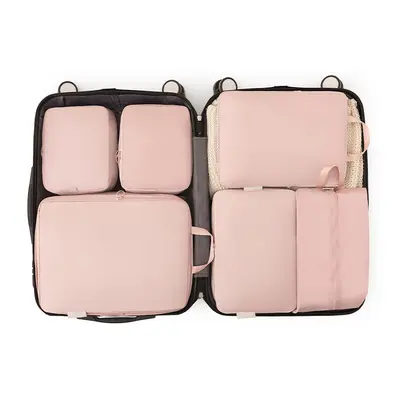 Neue grenzüberschreitende Reise-Aufbewahrungstasche aus Memory-Stoff, sechsteiliges Set, komprimierte Kleidung, Kofferaufbewahrungstasche, Toilettenartikel-Organizer-Tasche - 8