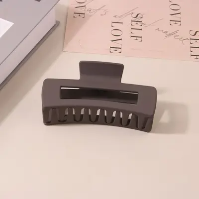 Amazon rechteckige Haarspange grenzüberschreitend mattiertes PS Haiclip einfache Haarspange großes Haarvolumen Multi-Griff Haaraccessoire - 8