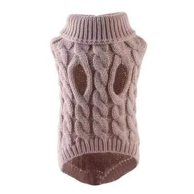 Einfarbiger Strickpullover für Hunde, Herbst und Winter - 9