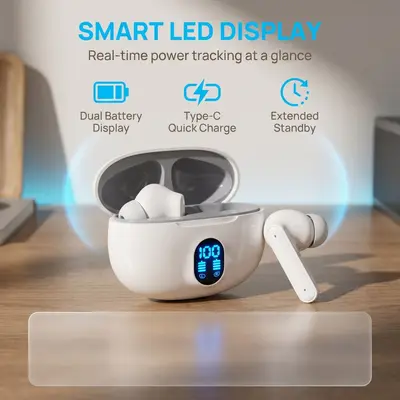 Kuaguo 895B Bluetooth Kulaklık Kablosuz Yüksek Ses Kalitesi Dijital Göstergeli S510 Spor Oyun Kulaklığı Uzun Pil Ömrü - 2