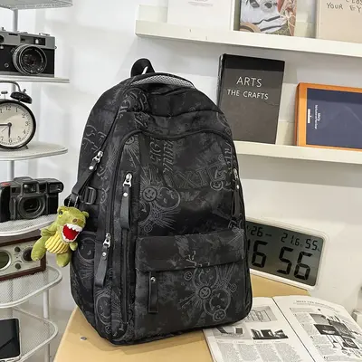 Large-Capacity Printed School Backpack for Middle and High School - 4