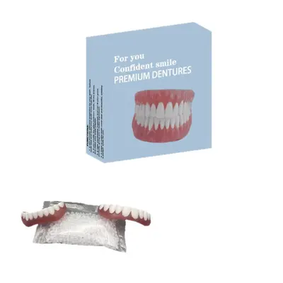 Realistic Upper and Lower Fake Teeth Veneer Set - 6
