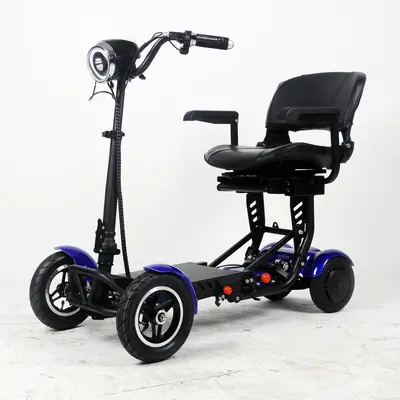 Foldable Electric Mobility Scooter for Seniors, Long Range, Four-Wheel - 8