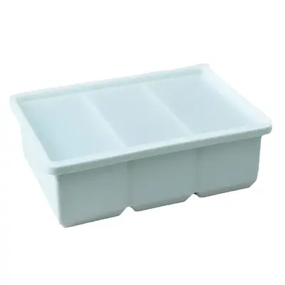 Factory Direct Supply Large Silicone Ice Cube Tray with Lid 3-Hole DIY Creative Three-Compartment Ice Mold Snow Kitchen Ice Maker Mold