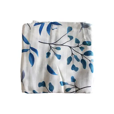 Digital Print Custom Design Muslin Double Layer Gauze Blanket Baby Printed Swaddle Wrap Newborn Receiving Blanket
