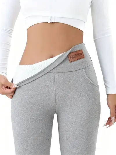 Hochbund-Leggings mit Fleece-Futter für Damen Yoga-Hose - 6