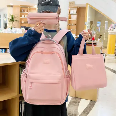 Large-Capacity Lightweight Korean Style Middle School Backpack - 4