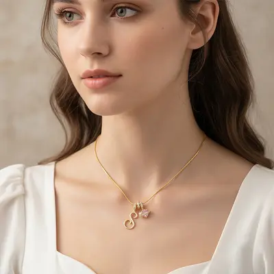 Mai Aymi Valentinstag 26 Buchstaben Halskette Dopamin Mädchen Cross-Border Independent Site TK Europa Amerika Amazon Kupfer-Zirkonium Kette
