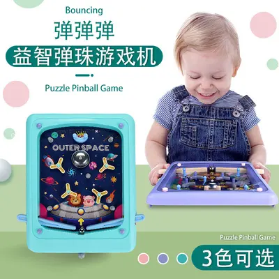 Children's 3D Pinball Machine, Cartoon Design Educational Toy - 2