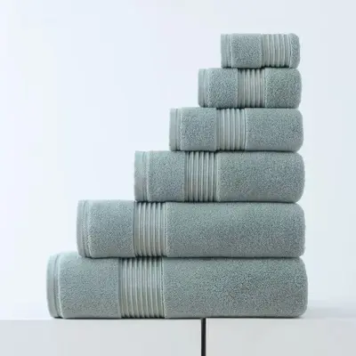 Cotton Towel and Bath Towel Set, 100% Pure Cotton, Four Pieces - 10