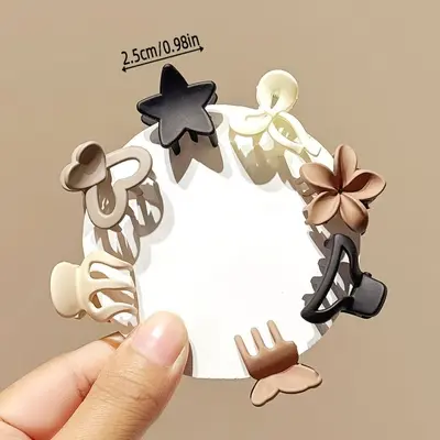 Grenzüberschreitend beliebtes Set aus Mini-Haarspangen in Kaffeebraun Prinzessin-Haarspange Pony-Clip Haarspange für bruchiges Haar Kappen