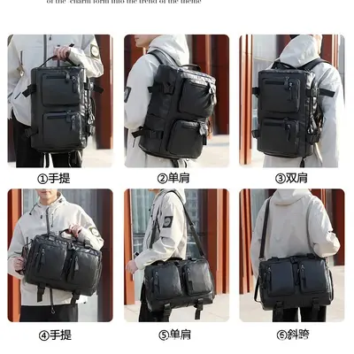 Business-Reiserucksack aus PU-Leder mit Schuhfach - 3