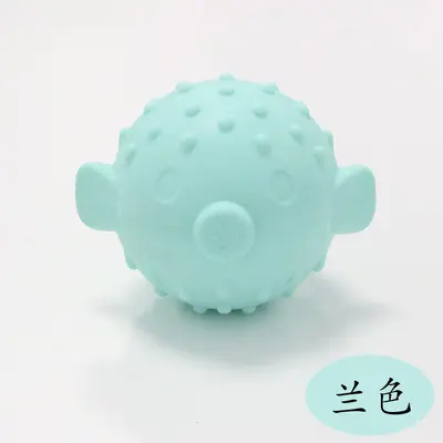 厂家现货宠物河豚玩具TPR狗狗磨牙健齿互动 刺球小鱼啃咬玩具 - 8