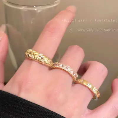 Open Ring for Women, Sparkling Rhinestone, Delicate Design