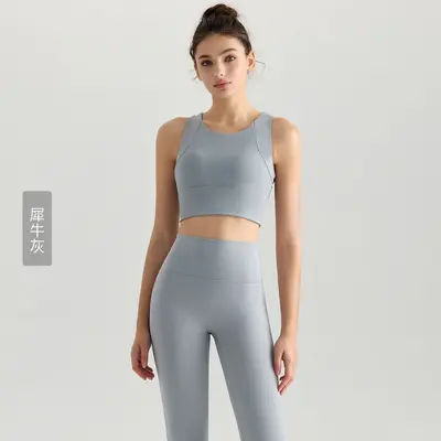 Weiman New Style Комплект для йоги из двух предметов, высококлассный вид, можно носить на улице, спортивная беговая облегающая одежда для пилатеса и йоги для женщин - 9