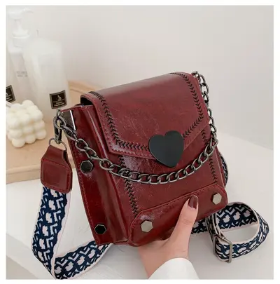 Kleine Vintage-Tasche für fettige Haut, doppelschichtige Großraum-Handytasche, Münzbörse, modische vielseitige Grenzüberschreitungs-kleine Tasche, Umhängetasche. - 9