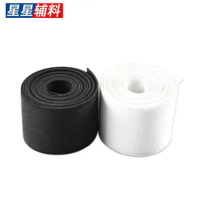 Flat Woven Elastic Band, Thick Wide Rubber Strip, White - 5