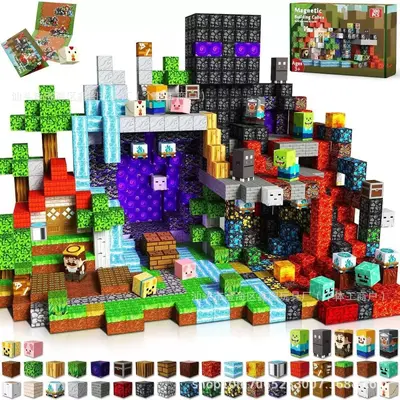 3D Magnetic Tile Building Set, Educational Gift Toy, Pet Park Design