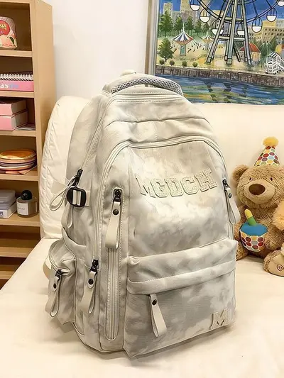 Large-Capacity School Backpack with Laptop Compartment for High School and College