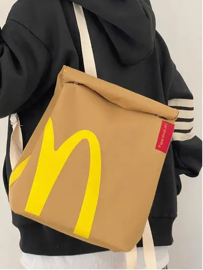 Large-Capacity Backpack, Hamburger Design Casual Student Bag - 3