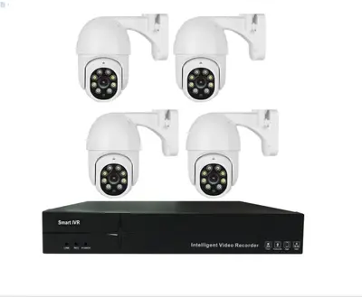 Fabrika 4 Kanal POE Gözetleme Kamera Seti 5MP Akıllı Tam Renkli Gece Görüşü HD Dış Mekan 360 Derece Dome Kamera Gözetleme - 7