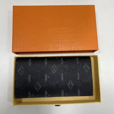 Men's Leather-Look Long Wallet, Large Capacity, Multifunctional, Classic Monogram - 4