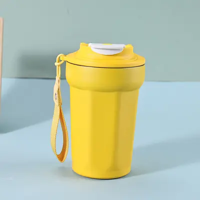 Achteckige Kaffeetasse 316er Edelstahl mit Trageöse Thermosbecher - 8