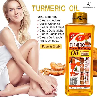 Turmeric Essential Oil with Vitamin C, Full Body Massage Oil 200ml