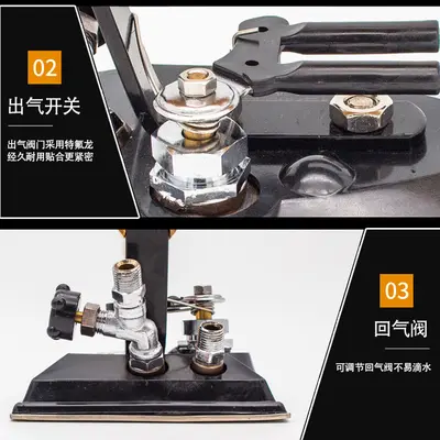 Industrial steam press iron, large capacity, stainless steel boiler